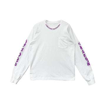 Chrome Heart White/Purple Neck Longsleeve T-Shirt