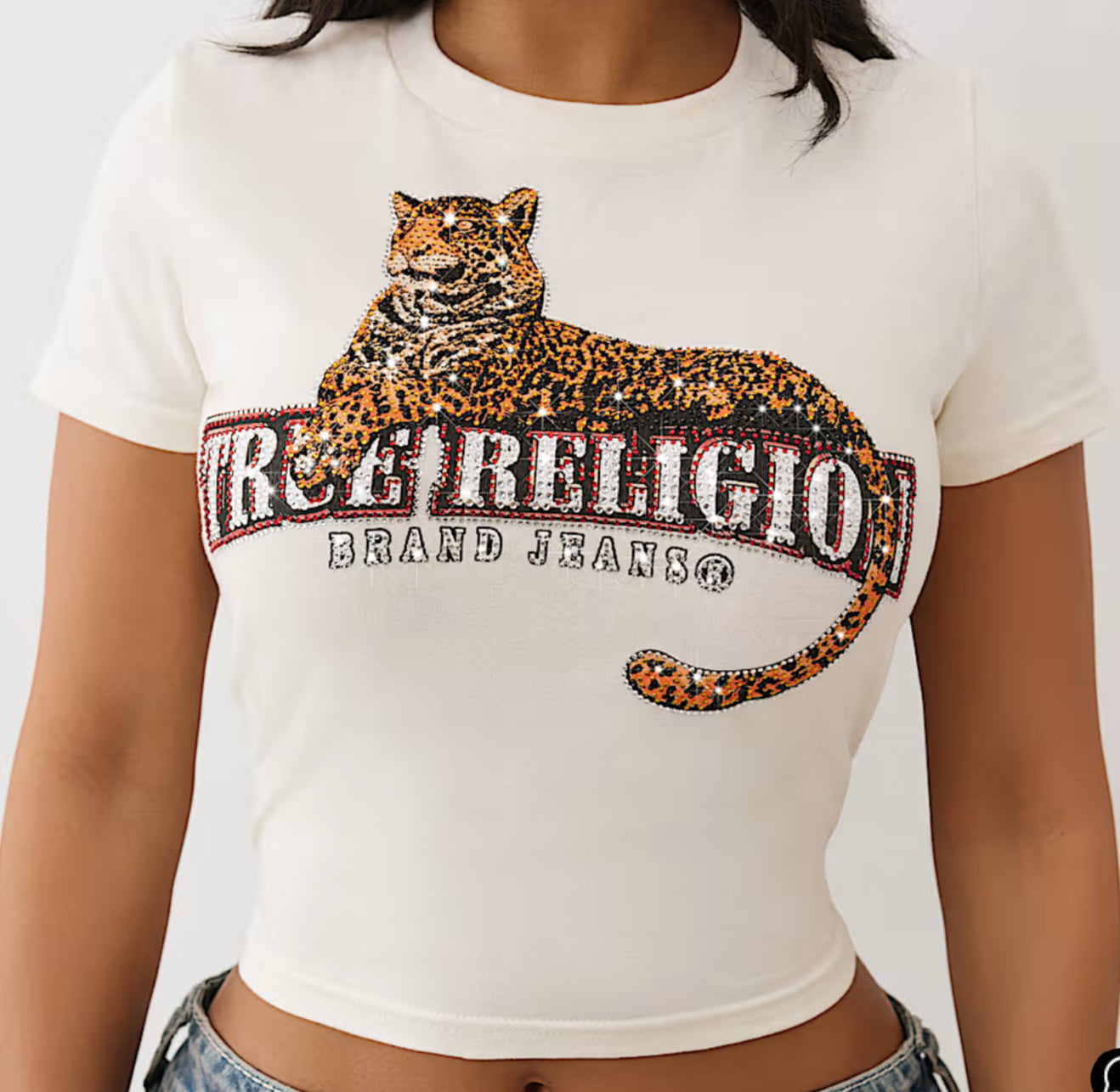 TRUE RELIGION :
Crystal Leopard Shirt