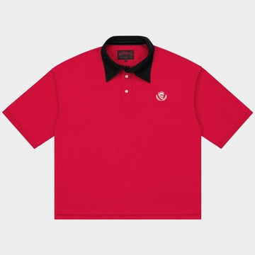 Godspeed: Victor Minimal Crest Polo (Red)
