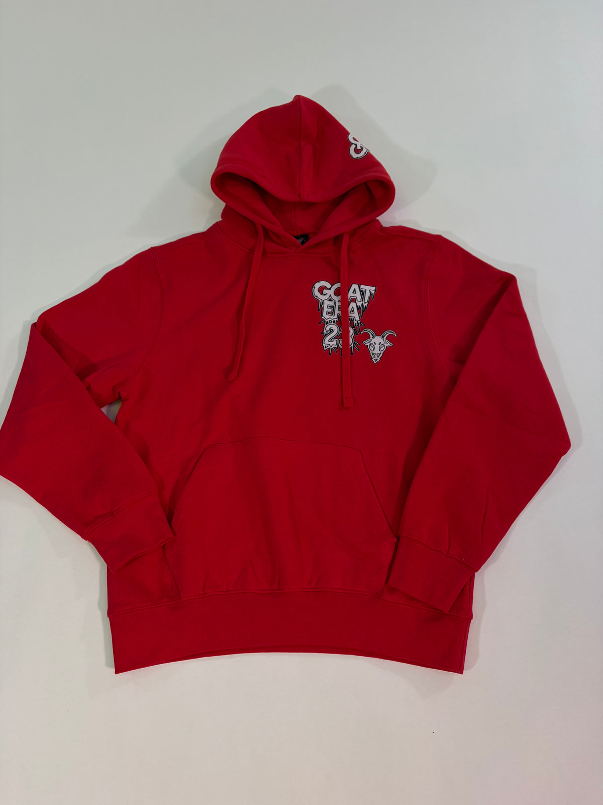 GOAT ERA: RED/WHITE PULL OVER HOODIE