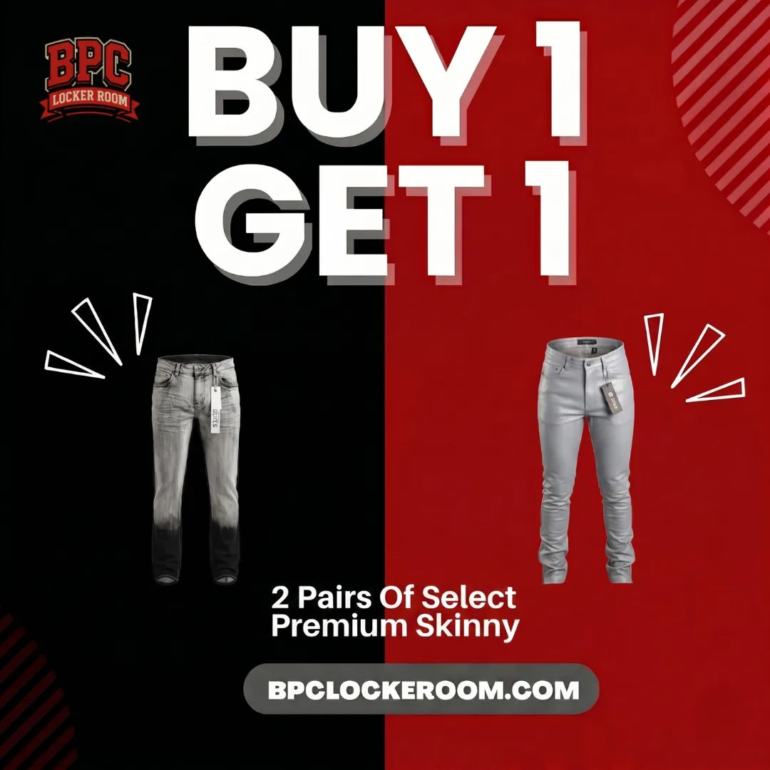 Trendy streetwear clothing item presented on a clean background, curated by the BPC Looker Room.