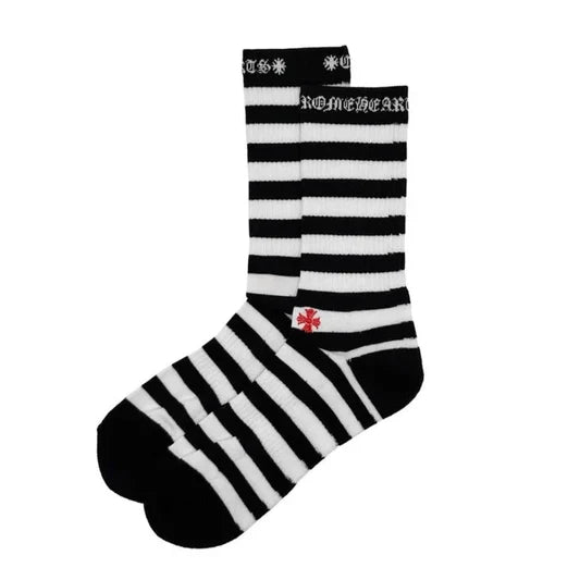 CH: Black/White Stripped Socks