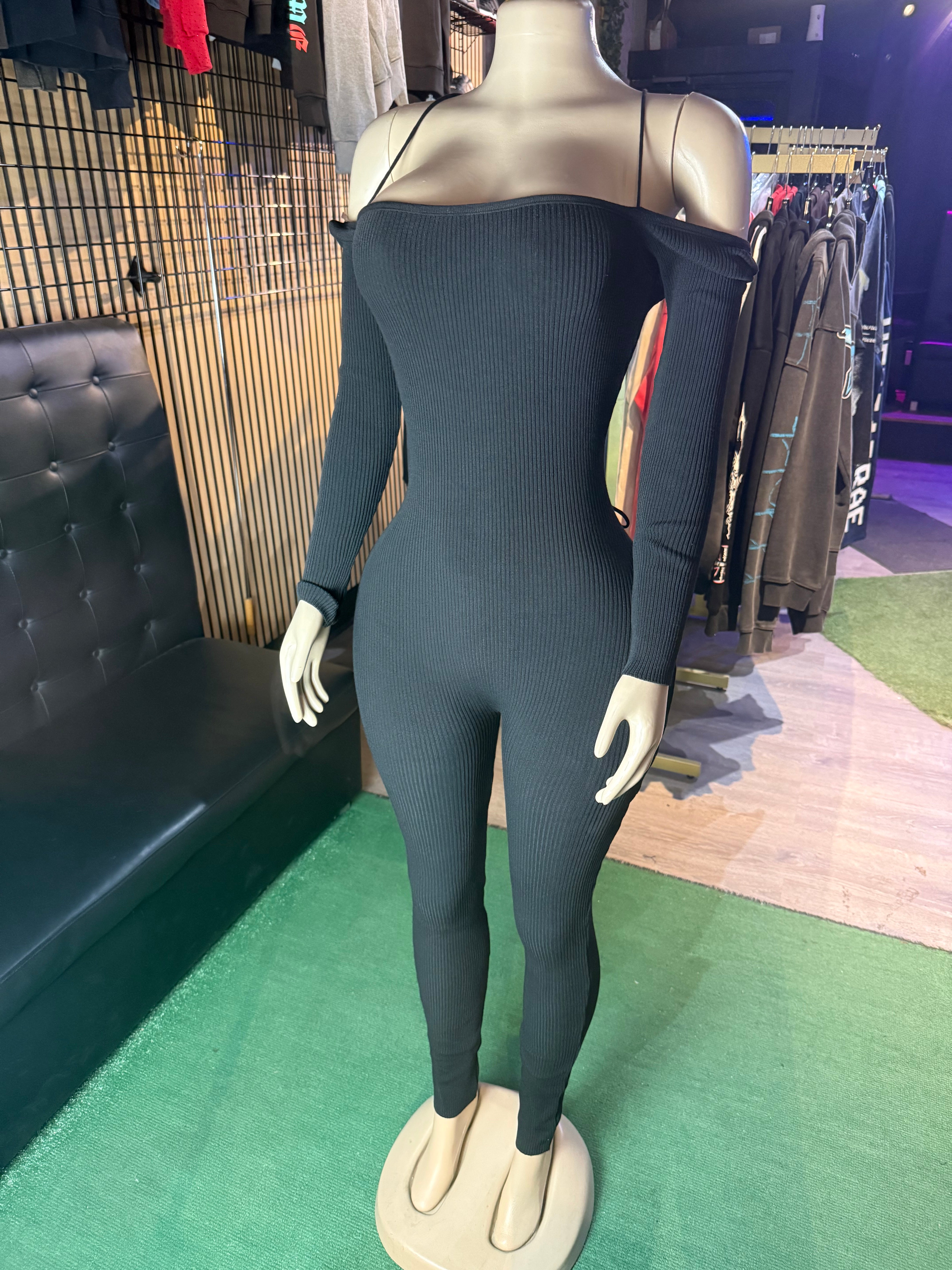 LACE UP BACKLESS JUMPSUIT