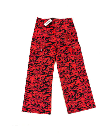 Saint Vanity Red Camo Nylon Pants