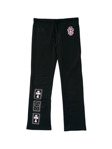 CHROME HEARTS: DEADLY DOLL PINK DAGGER JOGGER PANTS