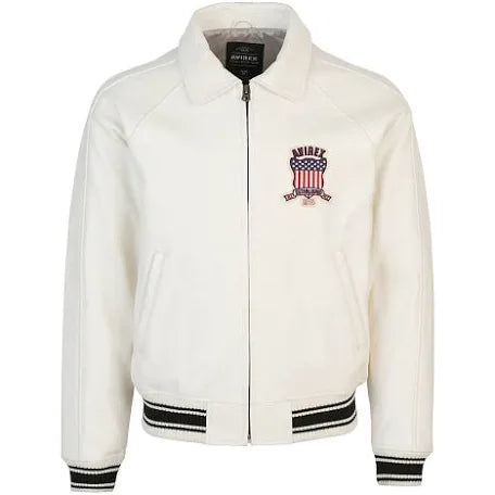 AVIREX: WHITE LEATHER