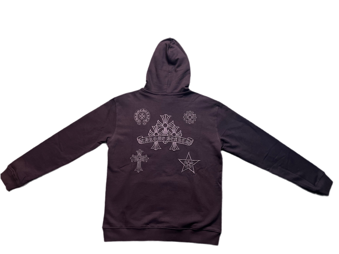 CHROME HEARTS: Black Pull Over Hoodie