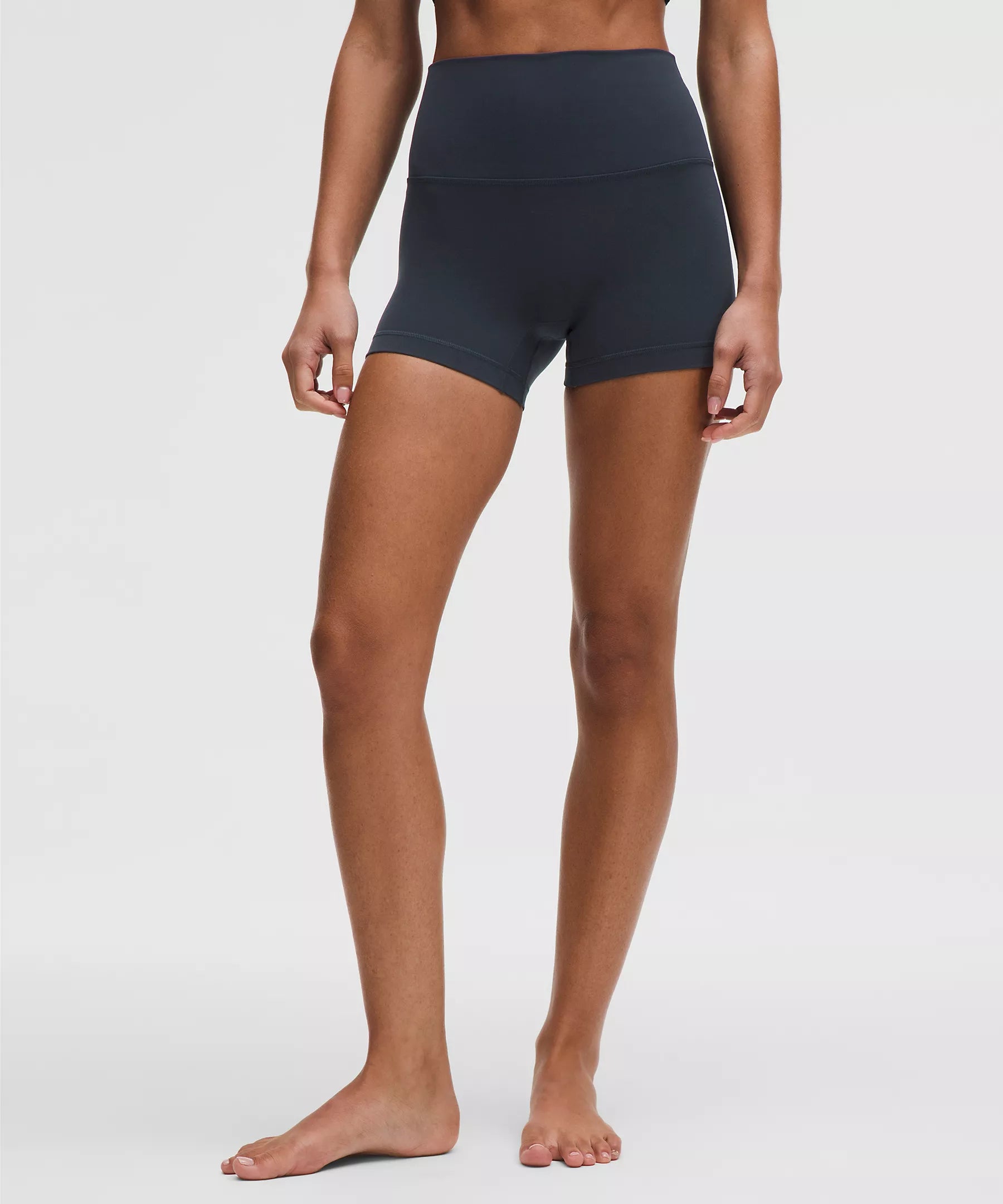 Lulu Lemon: Navy Blue Cropped 4 in Short Set