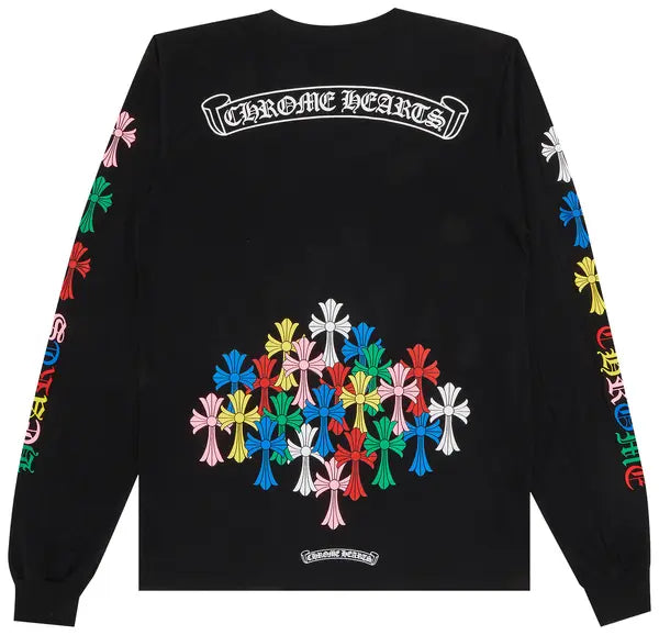 CHROME HEARTS: Black/Multicolor Longsleeve Shirt