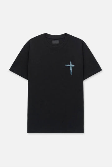 RTA: LIAM REGULAR FIT SHORT SLEEVE TEE BLACK CIRCUIT CROSS