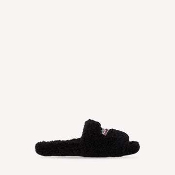 BALENCIAGA: Furry Open Mule slides
