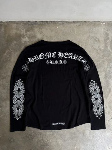 CH: Floral USA Black Long Sleeve
