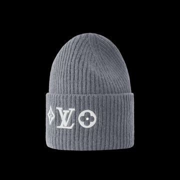 LOUIS VUITTON: GREY HEADLINE BEANIE