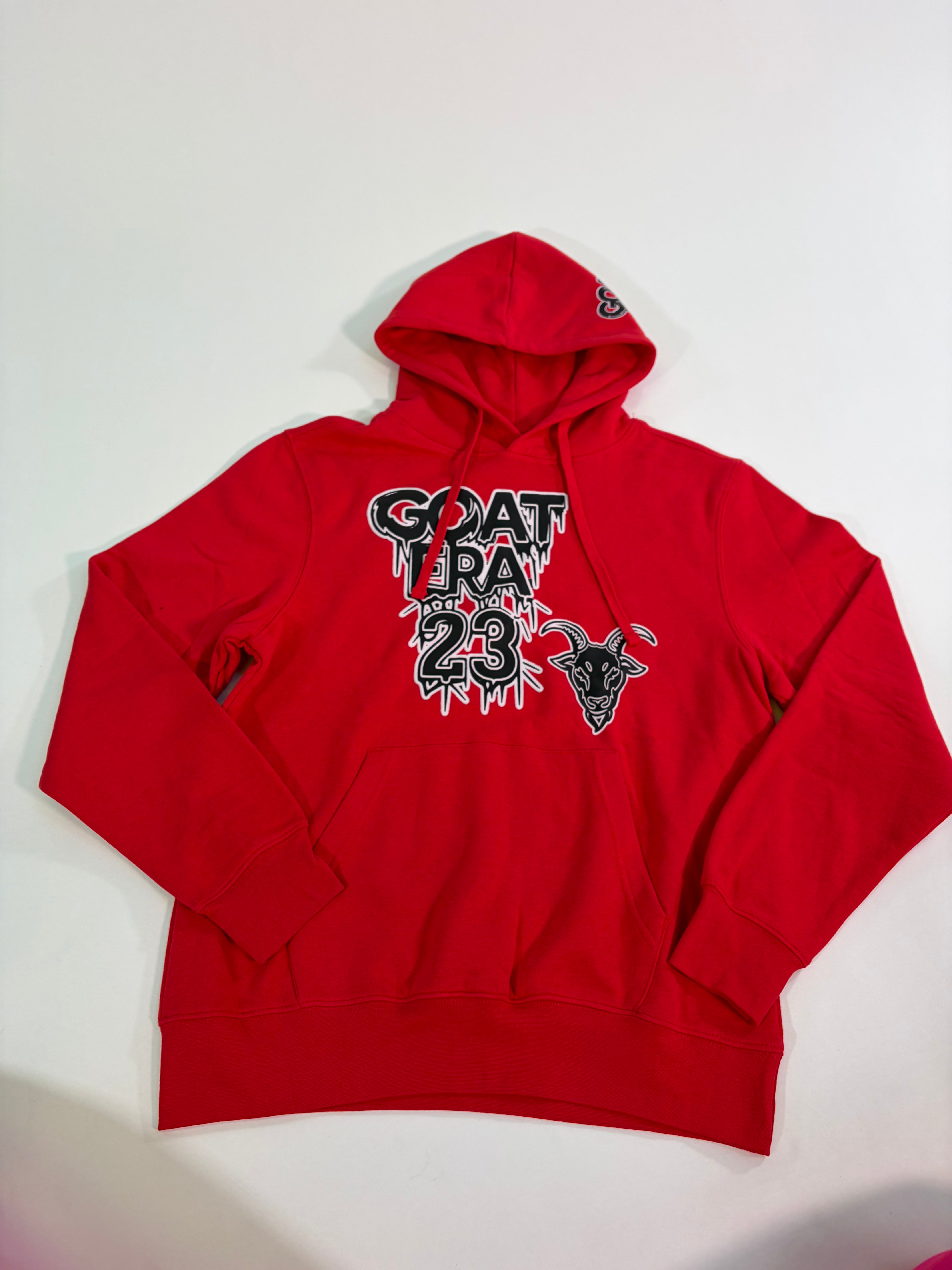 GOAT ERA: RED/BLACK PULL OVER HOODIE