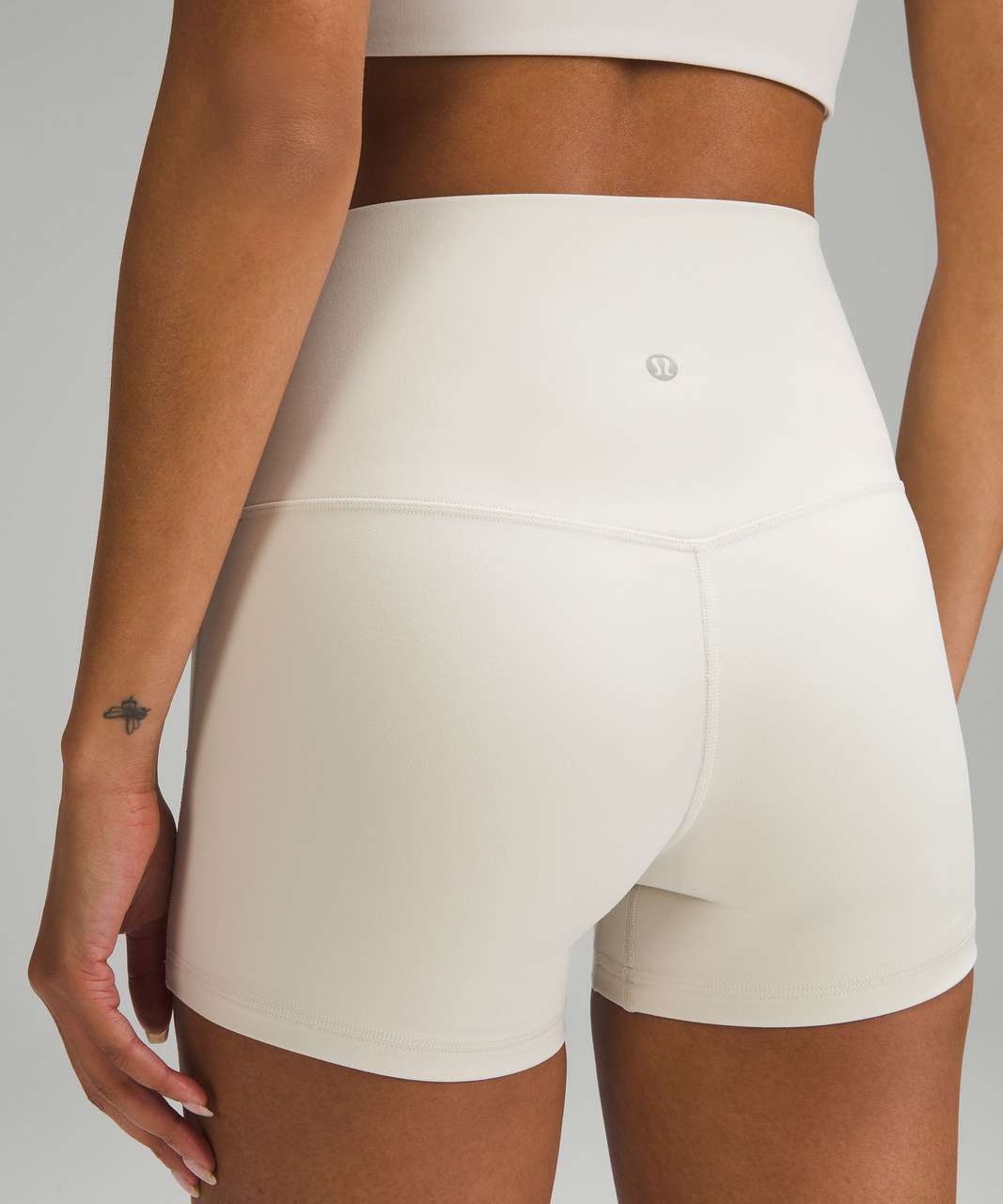 Athletic Wear: CREAM CROPPED 4 IN SHORT SET