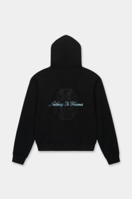 RTA: Zev Oversized Zip Hoodie | Black Ultra Crest
