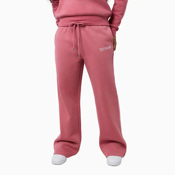 TRUE RELIGION: CRYSTAL LOGO STRAIGHT LEG PANTS