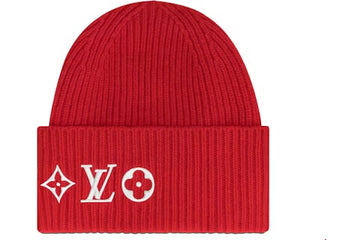 LOUIS VUITTON: RED HEADLINE BEANIE