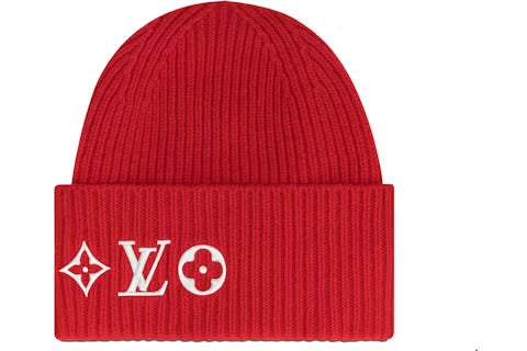 LOUIS VUITTON: RED HEADLINE BEANIE