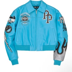 PELLE PELLE : Women's Cropped World Famous Light Blue Leather