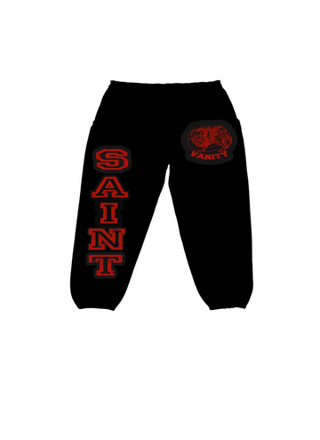 Saint Vanity Black/Red Sweatpants
