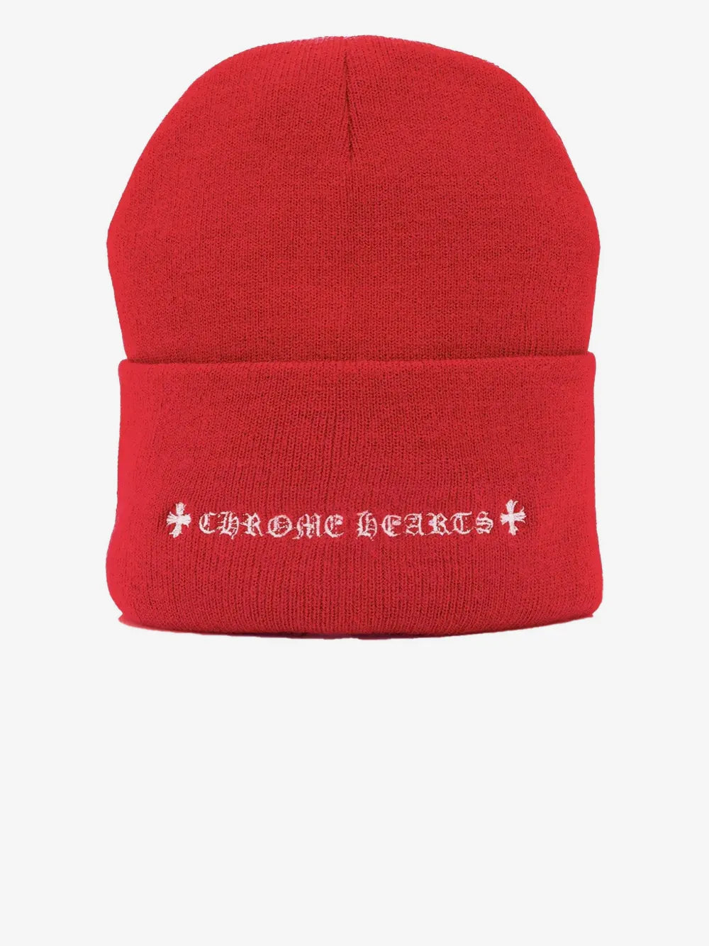 CH: Red Logo-Embroidered Beanie Hat