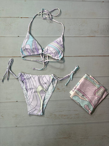 EMILIO PUCCI: Marmo Purple Print Bikini
