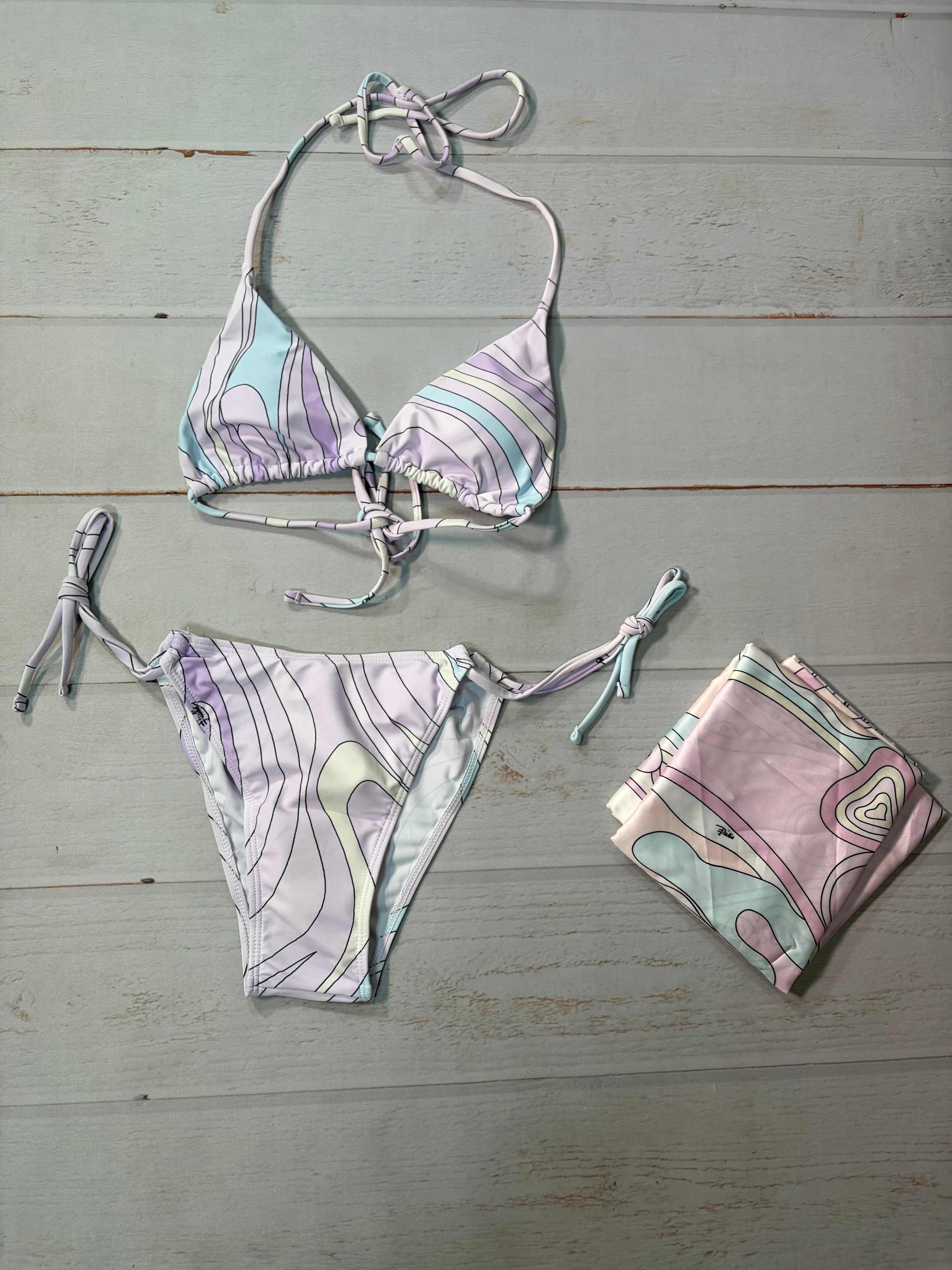 EMILIO PUCCI: Marmo Purple Print Bikini