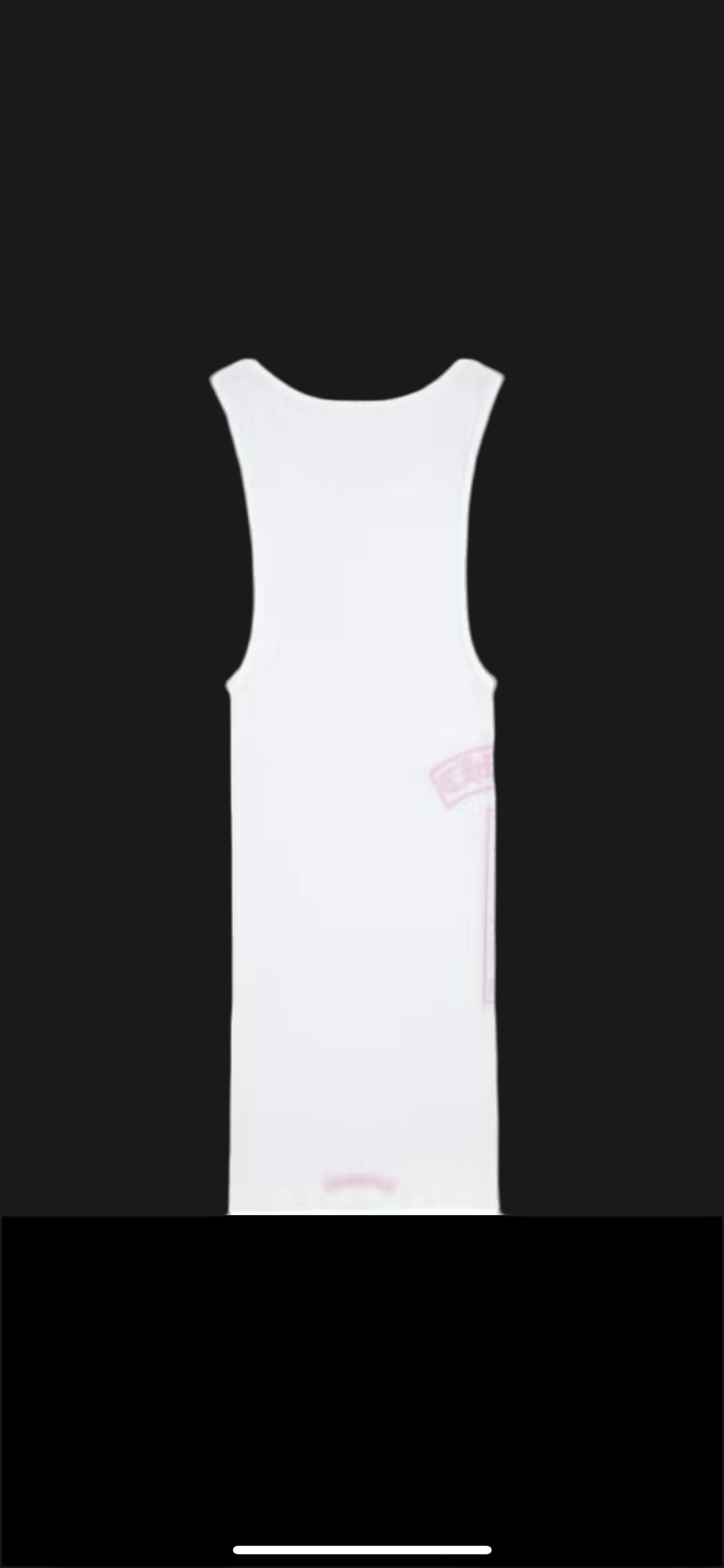 CHROME HEARTS: White/Pink Tank Dress
