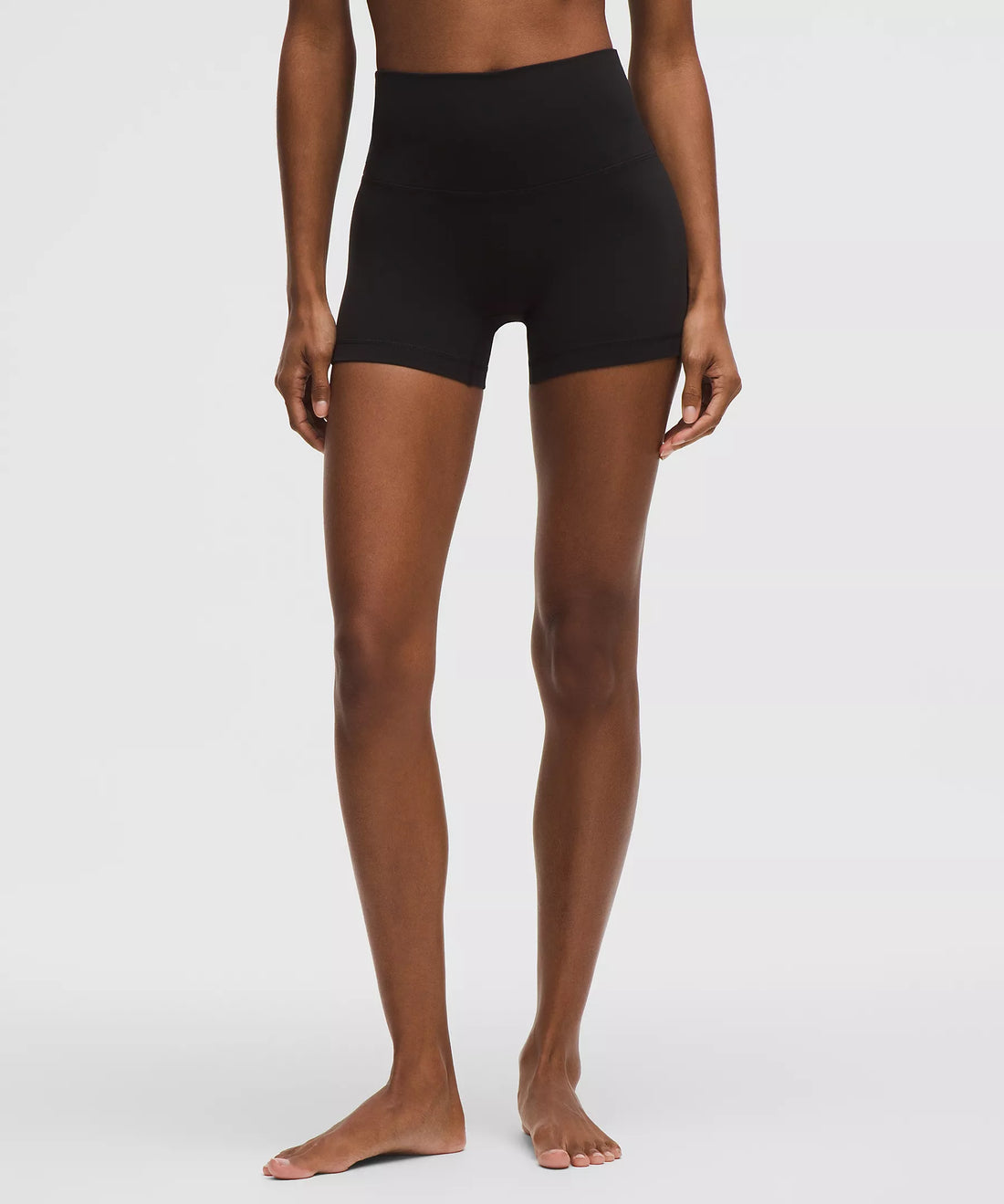 Lulu Lemon: Black Cropped 4 in Short Set