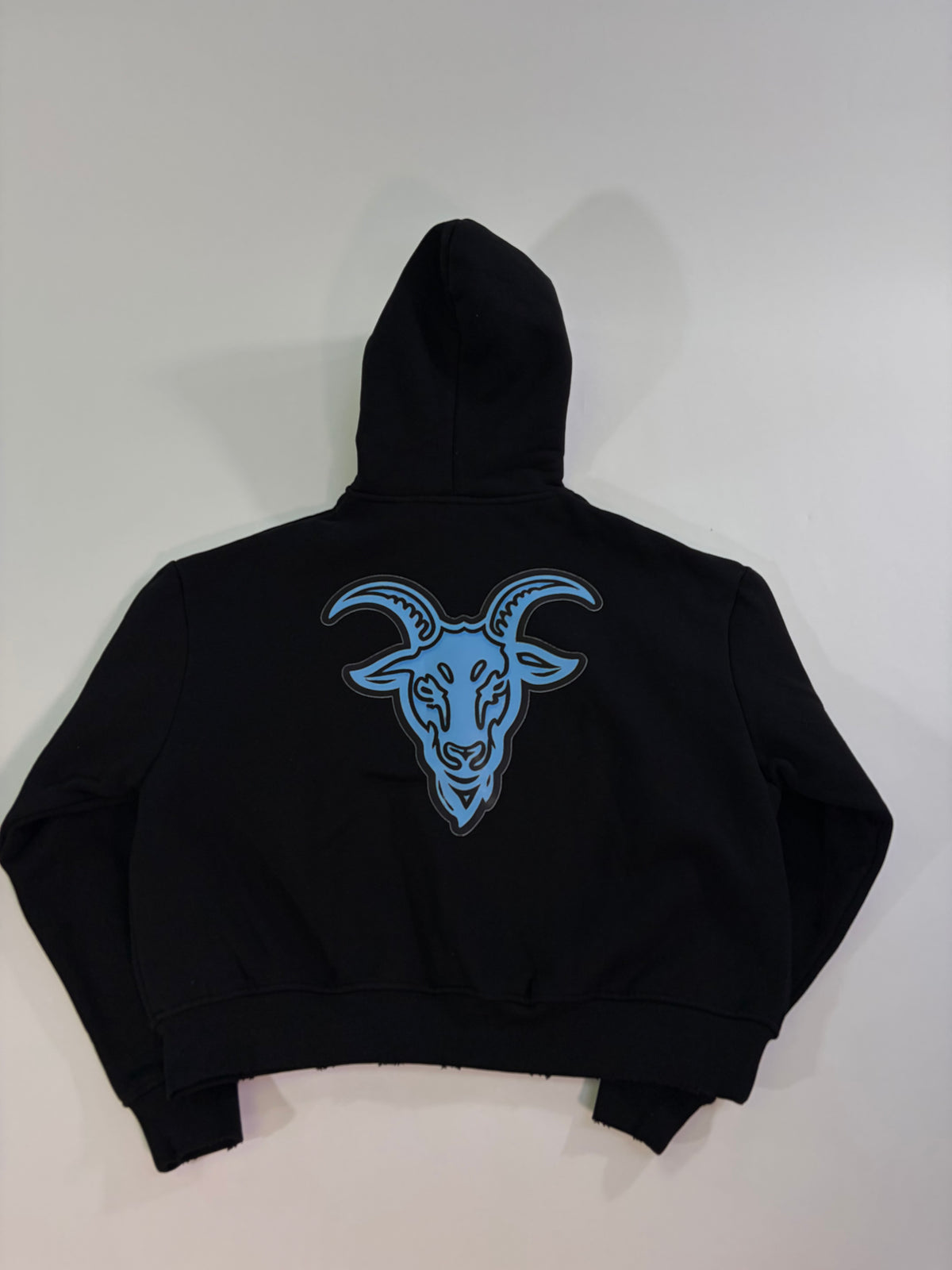 GOAT ERA: BLACK/BLUE ZIP UP HOODIE
