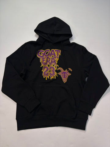 GOAT ERA: BLACK/PURPLE/YELLOW PULLOVER HOODIE