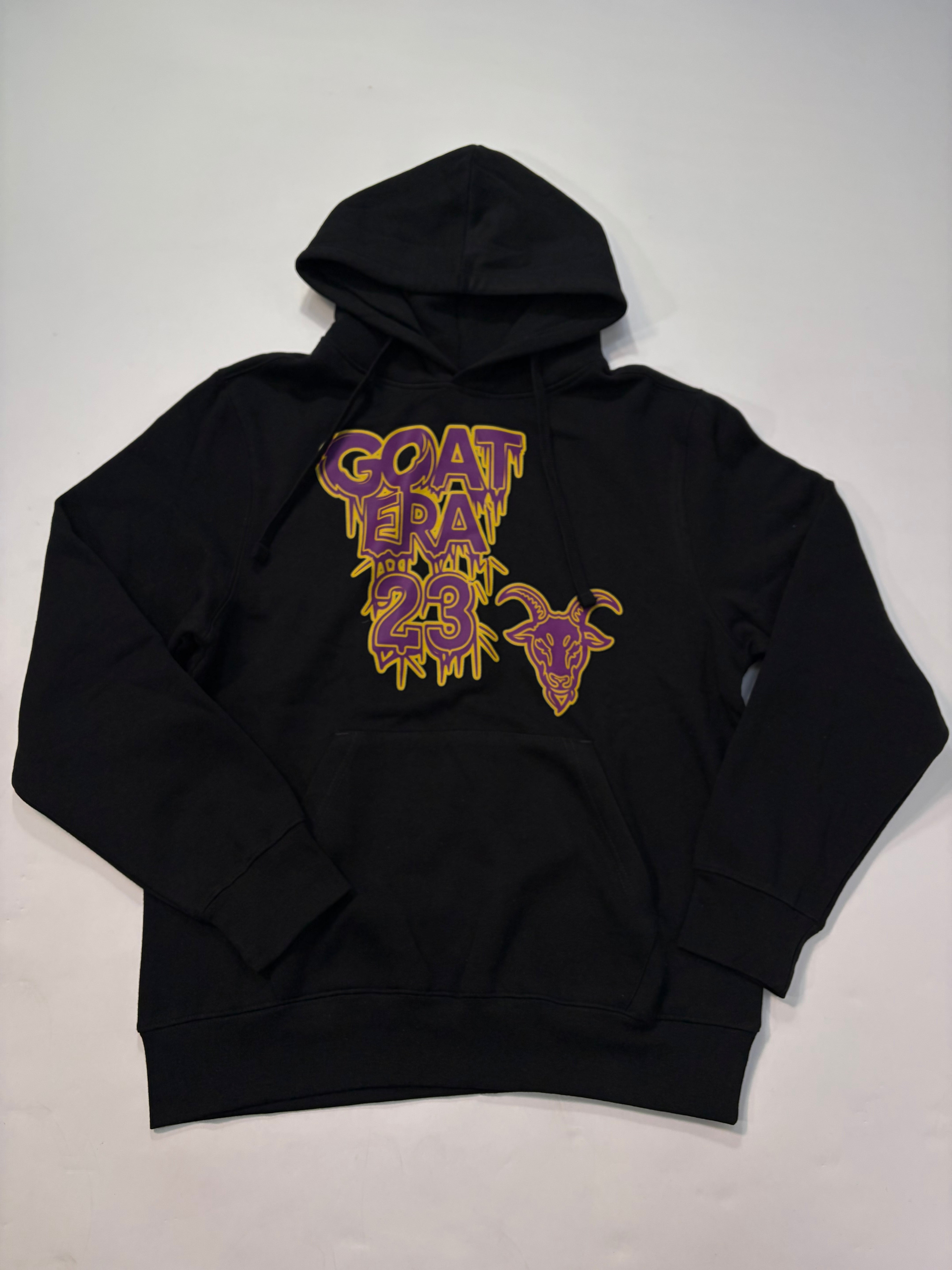 GOAT ERA: BLACK/PURPLE/YELLOW PULLOVER HOODIE