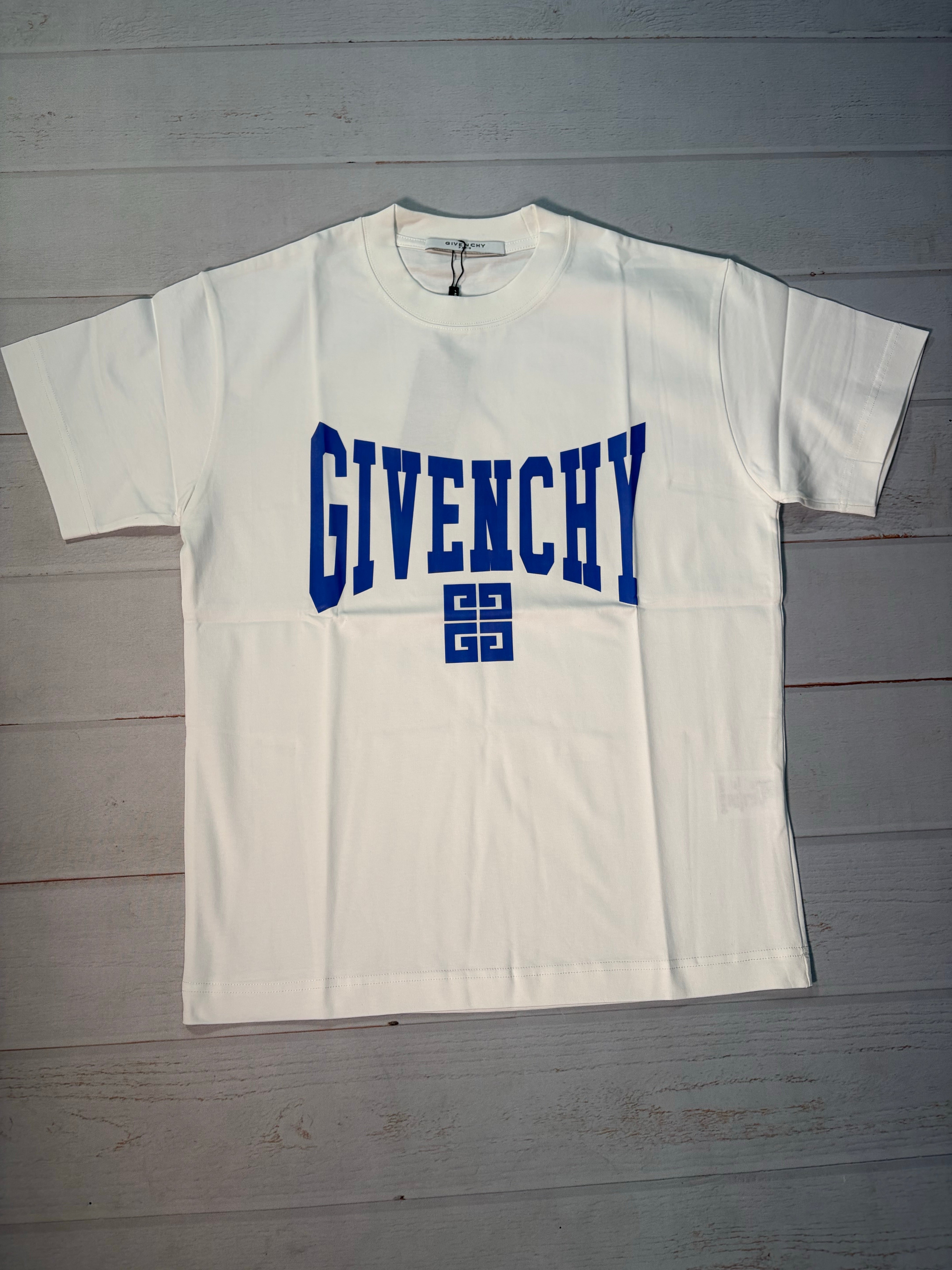 GVY: T-SHIRT WHITE/BLUE