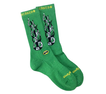 CH: MATTY BOY GREEN FLANE SOCKS