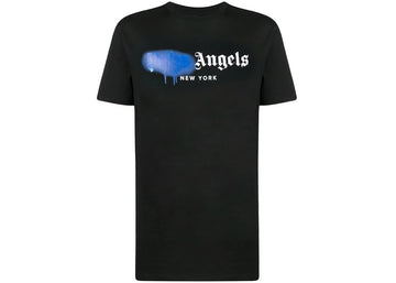 Palm Angels: Spray City Los Angeles T-Shirt Black/Blue