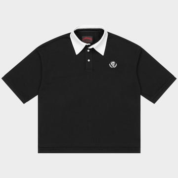 Godspeed: Victor Minimal Crest Polo (Black)
