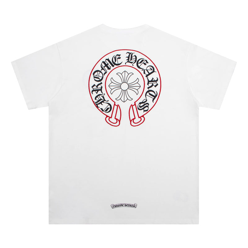 CHROME HEARTS: MADE IN HOLLYWOOD PLU CROSS T SHIRT WHITE