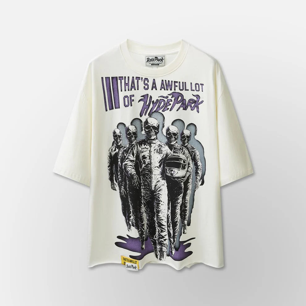 HYDE PARK: Cough Syrup Moto Racer Team White T-Shirt