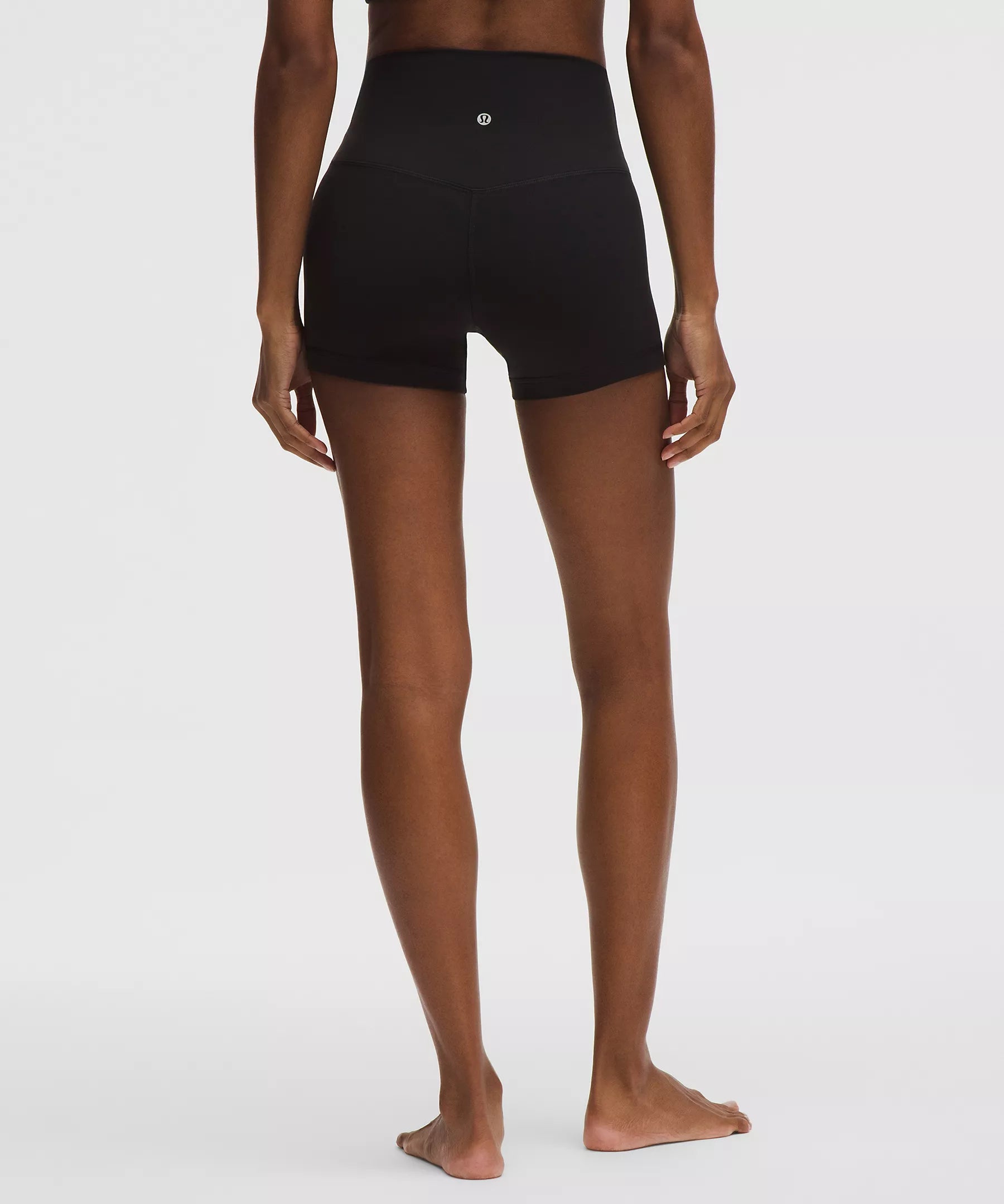 Lulu Lemon: Black Cropped 4 in Short Set