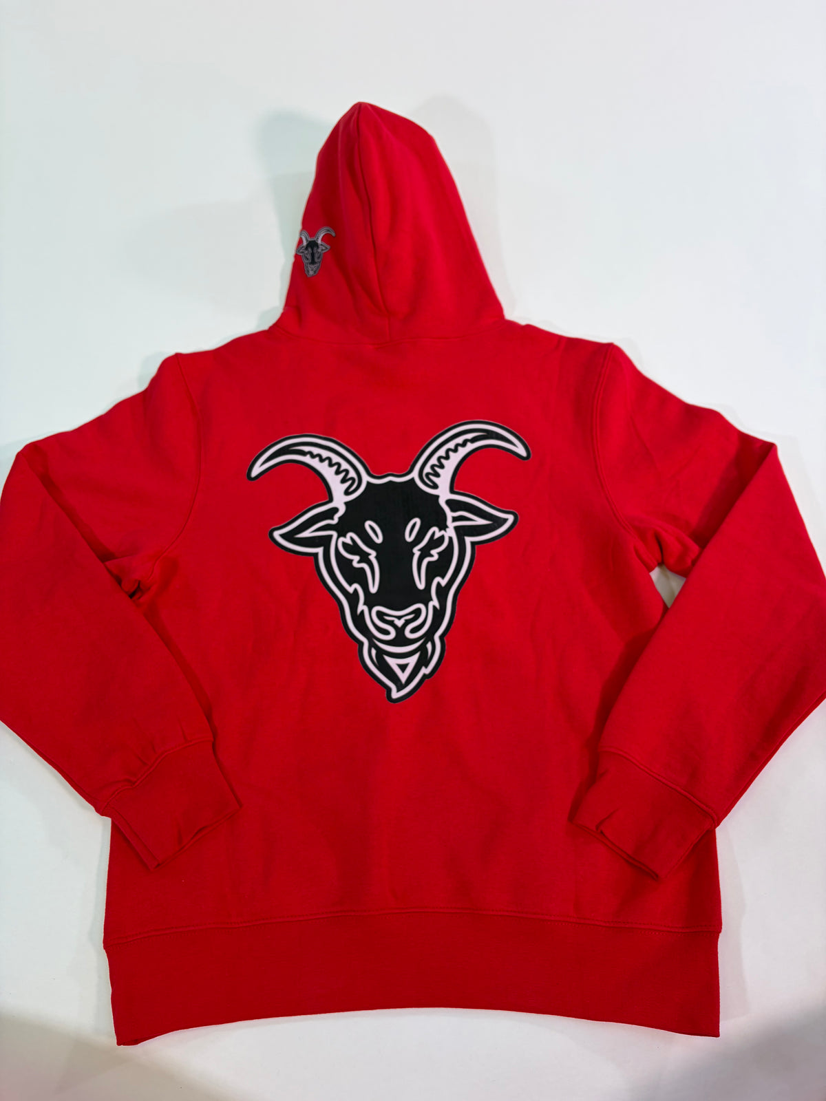 GOAT ERA: RED/BLACK PULL OVER HOODIE