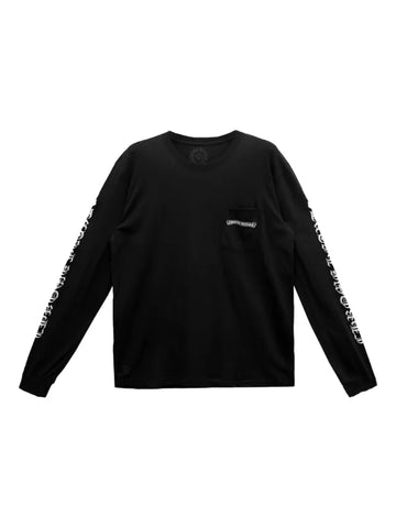 CHROME HEARTS: SCROLL LOGO LONG SLEEVE POCKET T SHIRT