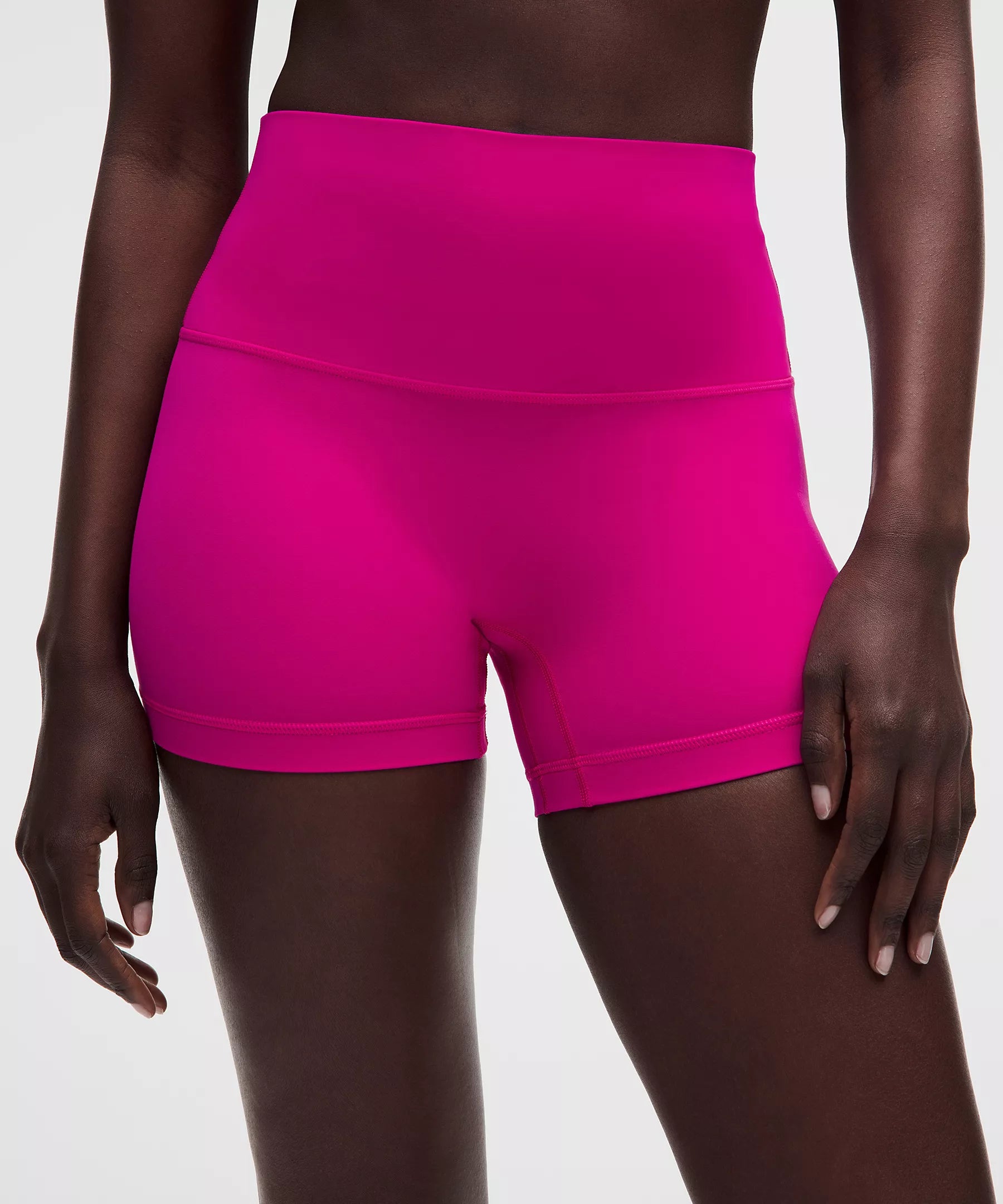 Lulu Lemon: Hot Pink Cropped 4 in Short Set