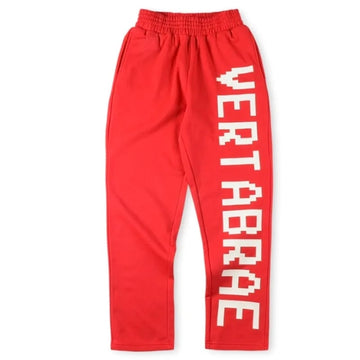 VERTABRAE : RED/WHITE JOGGERS