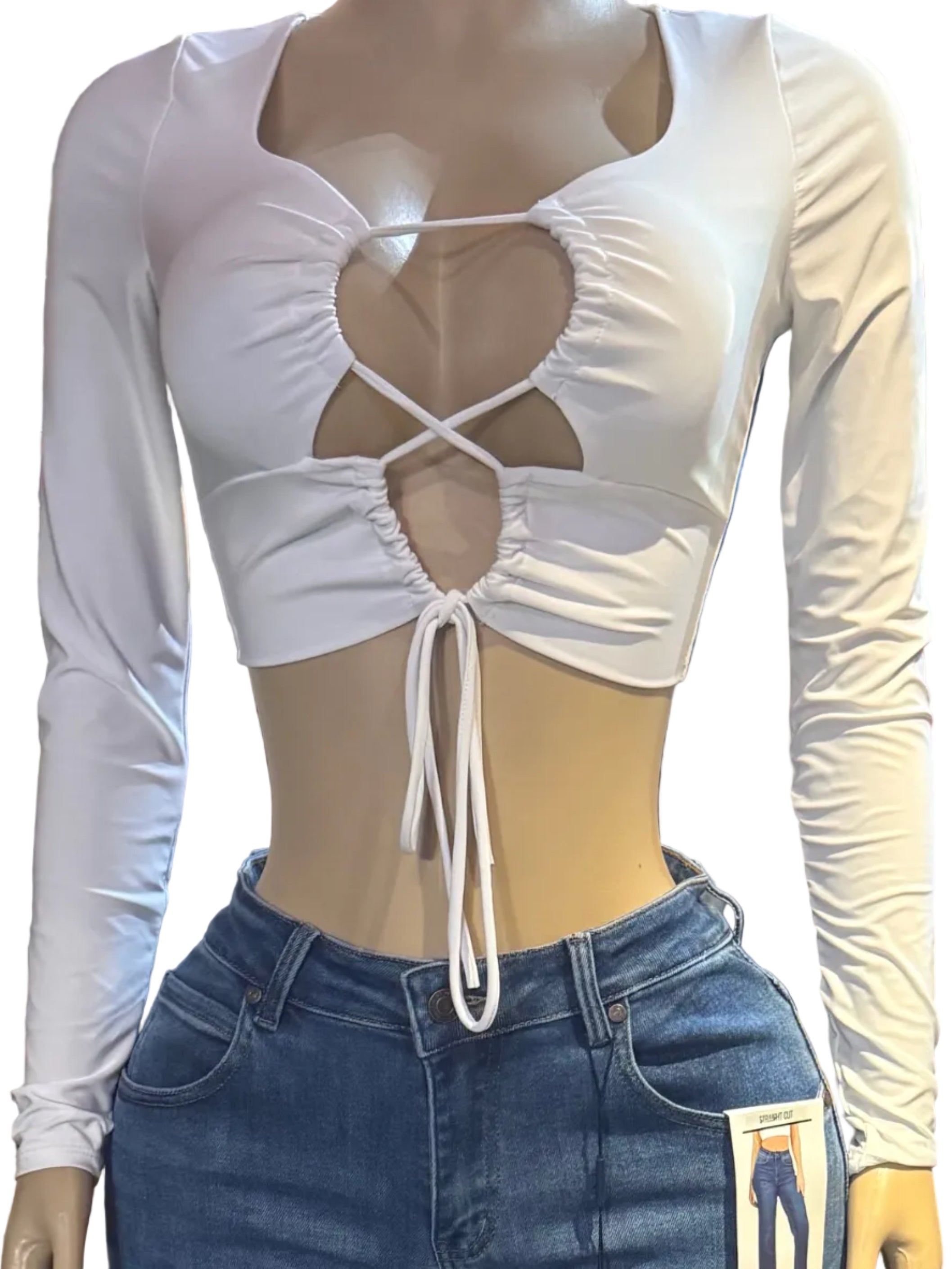 LONG SLEEVE CROPPED SHIRT