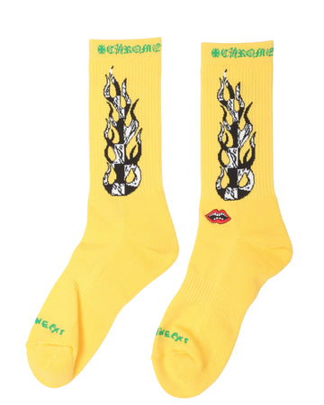 CH: MATTY BOY YELLOW FLAME SOCKS