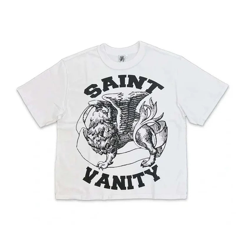 SAINT VANITY: GRIFFIN TEE WHITE/BLACK SHIRT