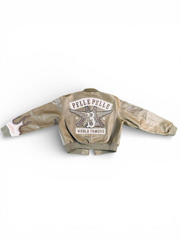PELLE PELLE: WOMENS CROPPED OLIVE GREEN CROPPED