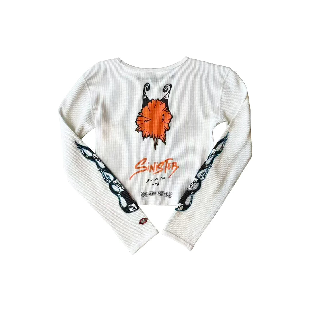 CH: Matty Boy Sinister Waffle Thermal Cropped Long Sleeve Tee