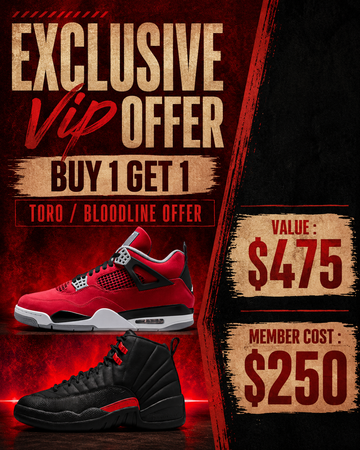 Buy Air Jordan Retro 4 Toro Bravo Get Jordan 12 Retro Bloodline